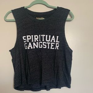 Spiritual Gangster cropped muscle tee